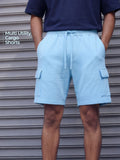 Sky Blue Cargo Cotton Men's Shorts
