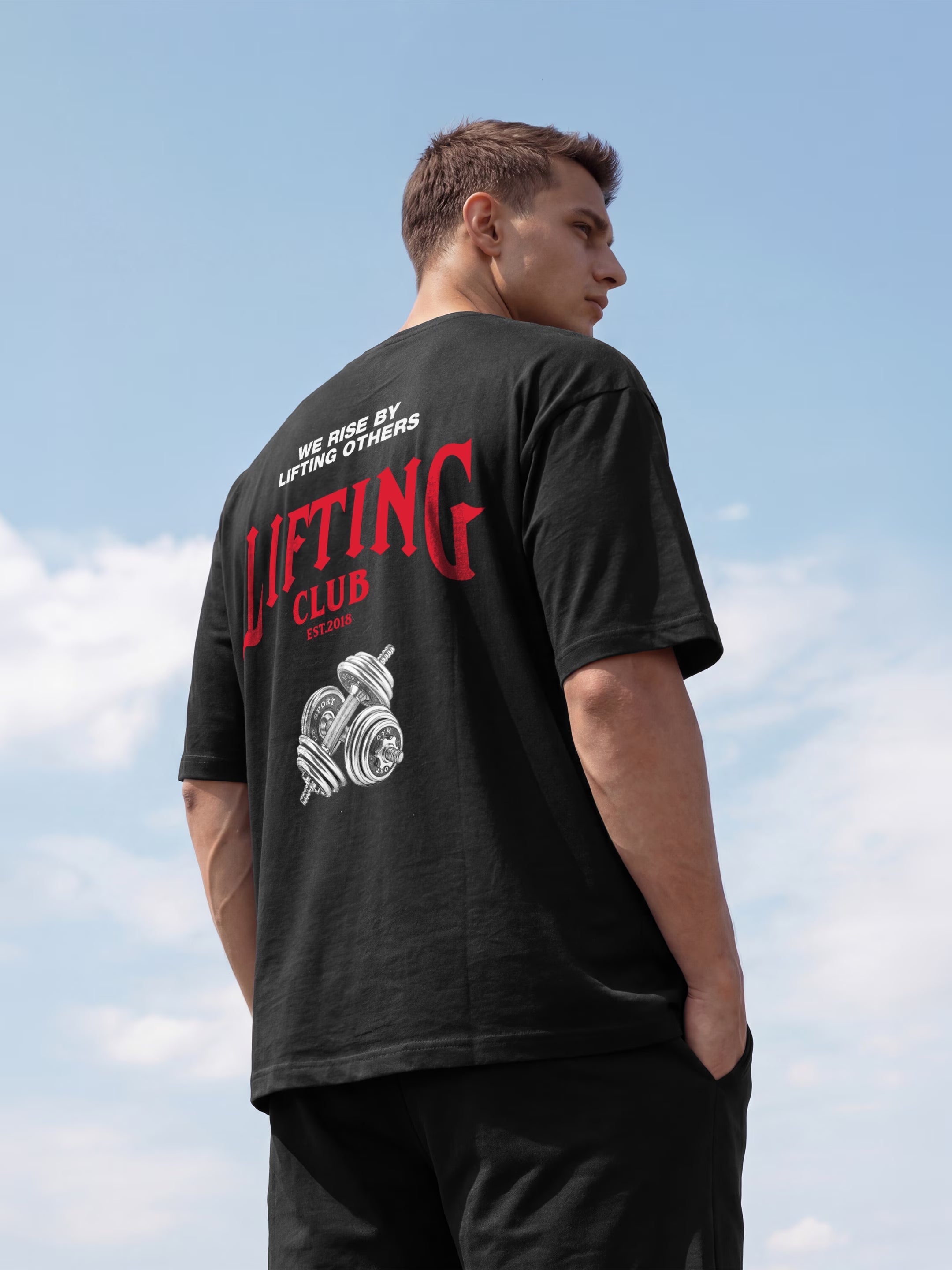 Lifting Club Cotton Men's Oversized T-Shirt
