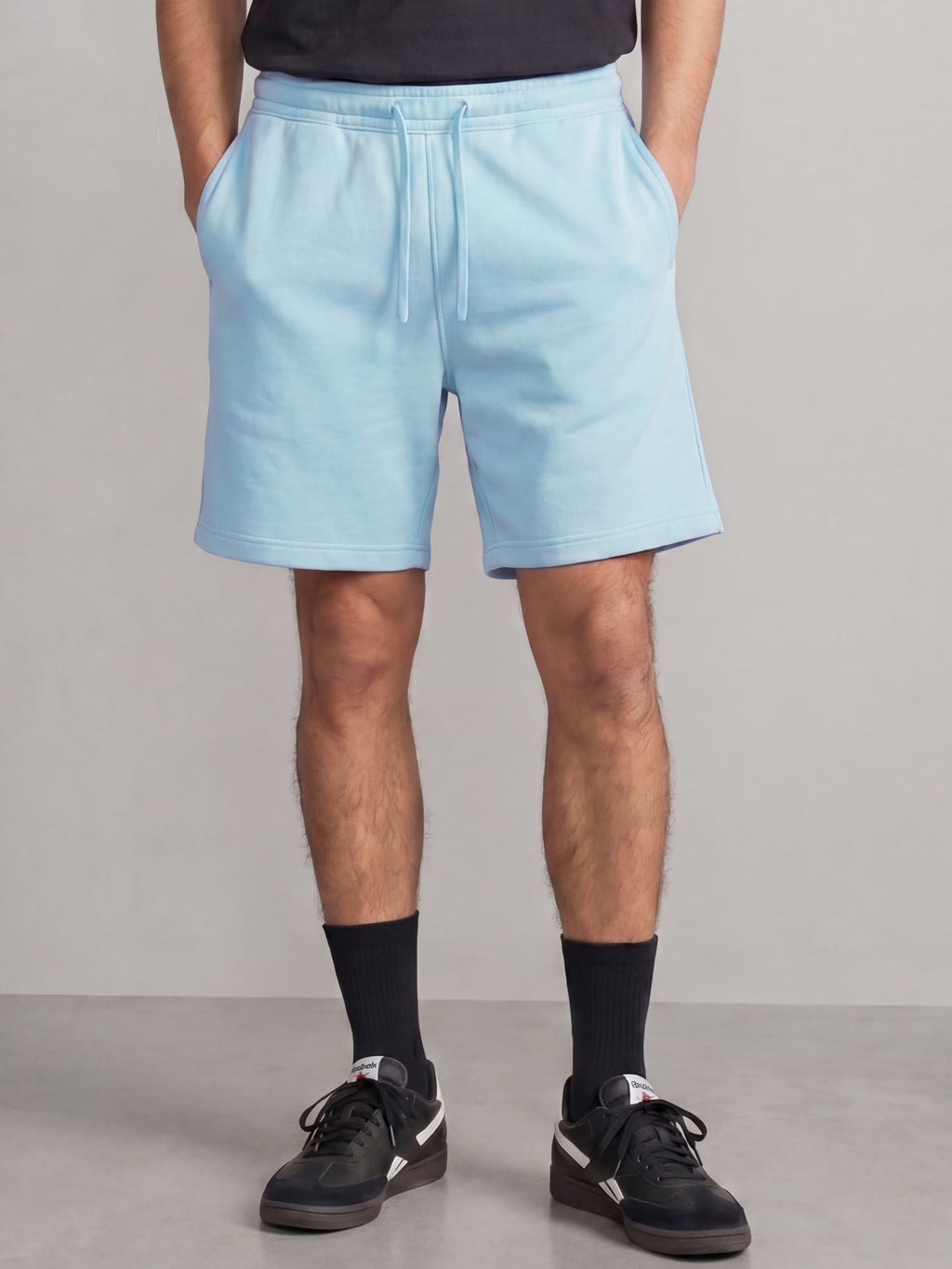 Light Blue Cotton Men's Shorts