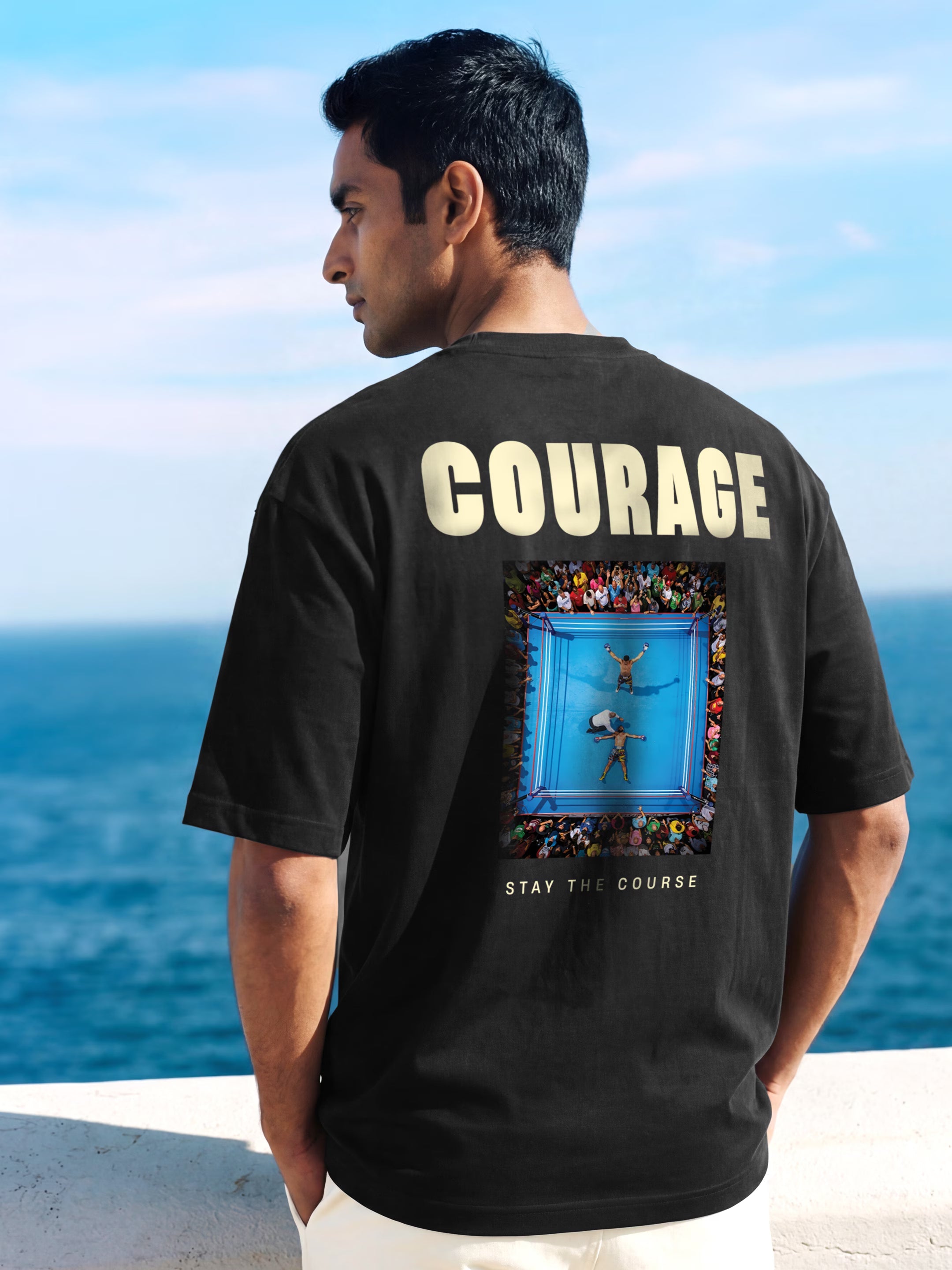 Courage Cotton Men's Oversized T-Shirt