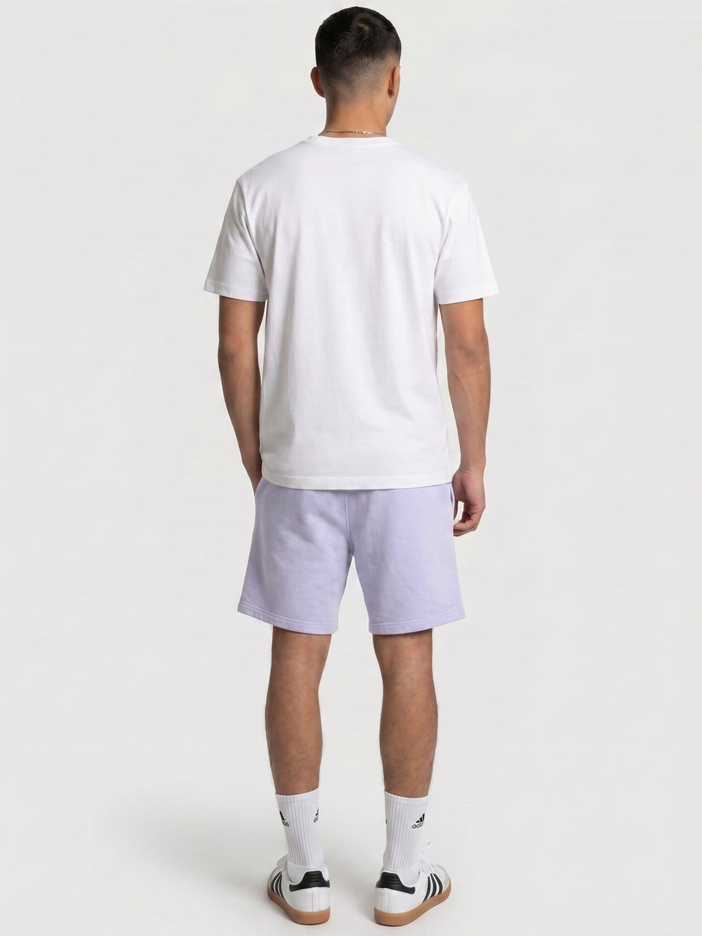 Light Purple Cotton Men's Shorts
