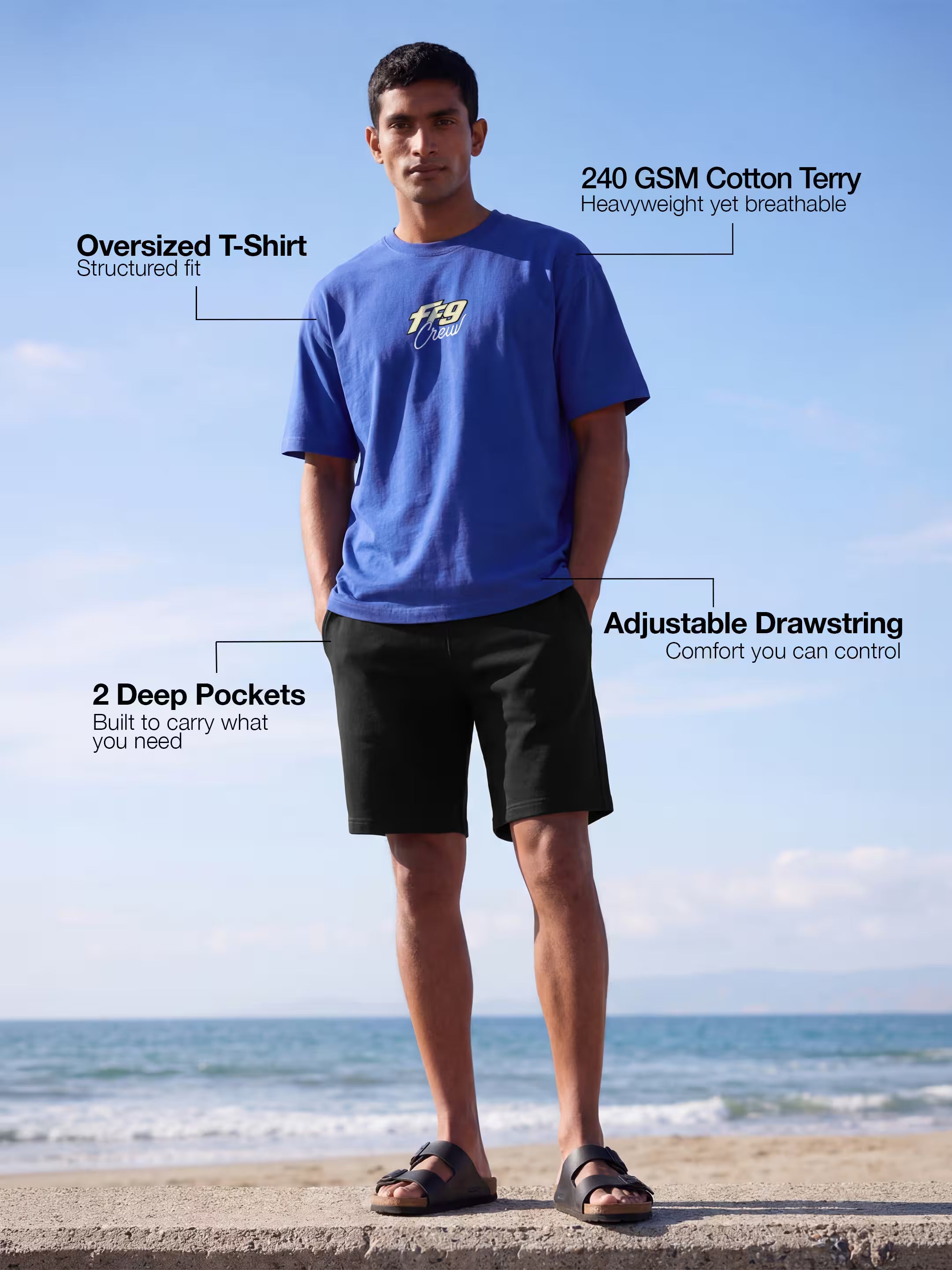 One Of One Cotton Men's 240 GSM AirEase Summer Coords