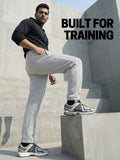 Grey Straight-Fit Joggers