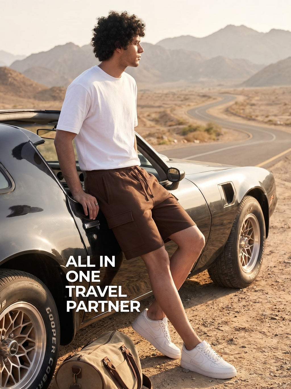 Brown Cargo Cotton Men's Shorts