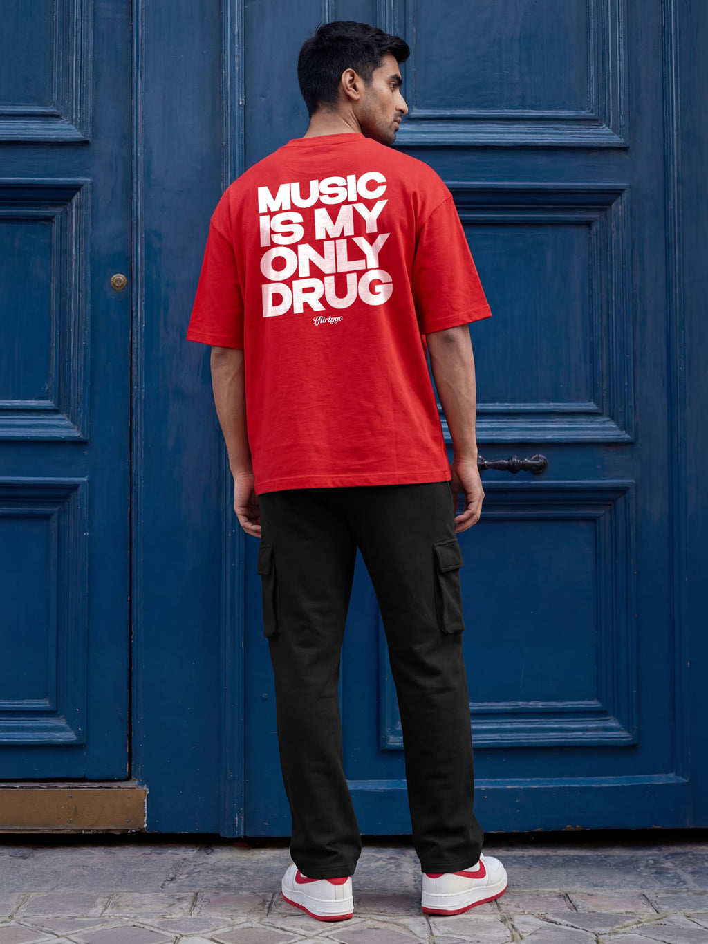 Music Cotton Men's Oversized T-Shirt
