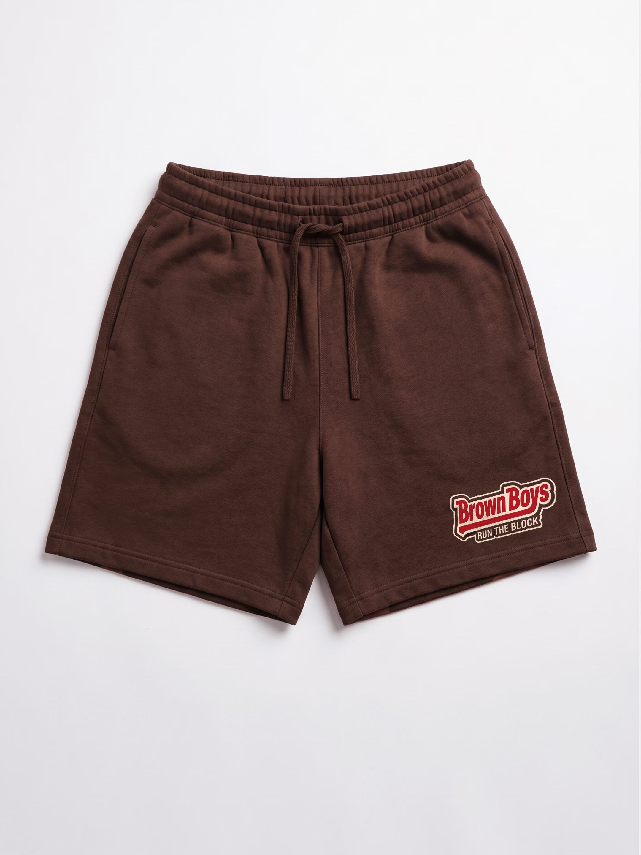 Brown Boys Cotton Mens Shorts