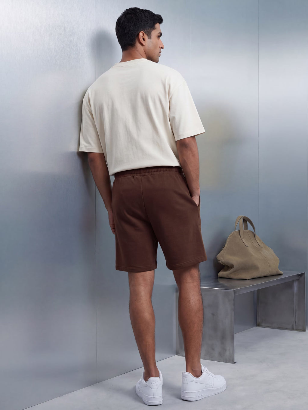 Brown Boys Cotton Mens Shorts