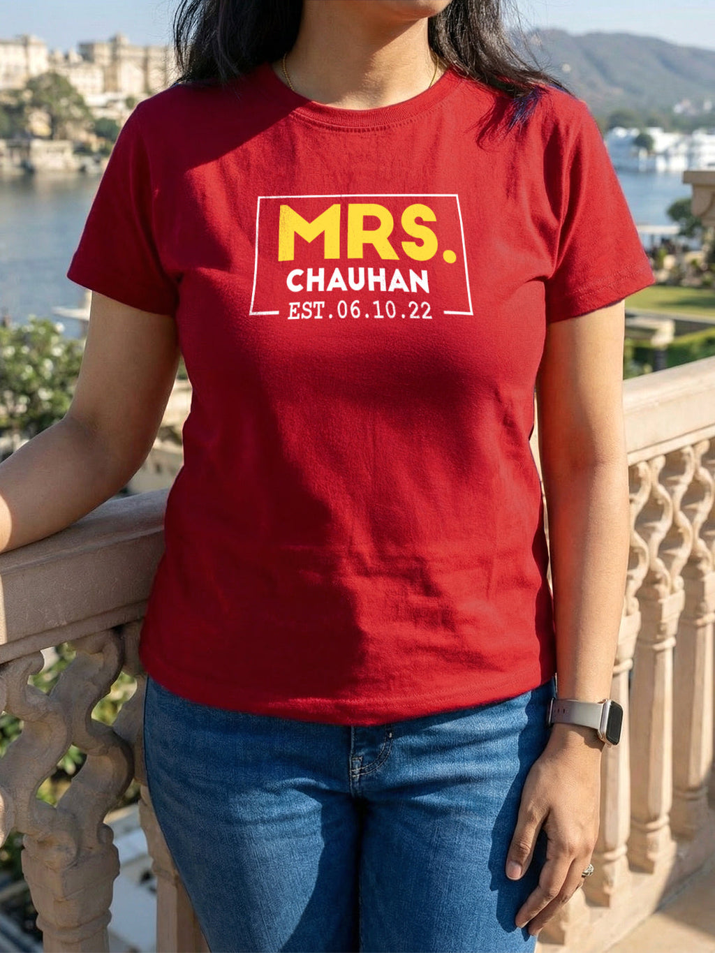 Mr & Mrs w/ Custom Surname and Date