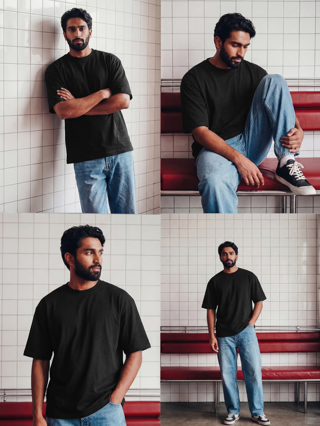 Black Men's Oversized T-Shirt