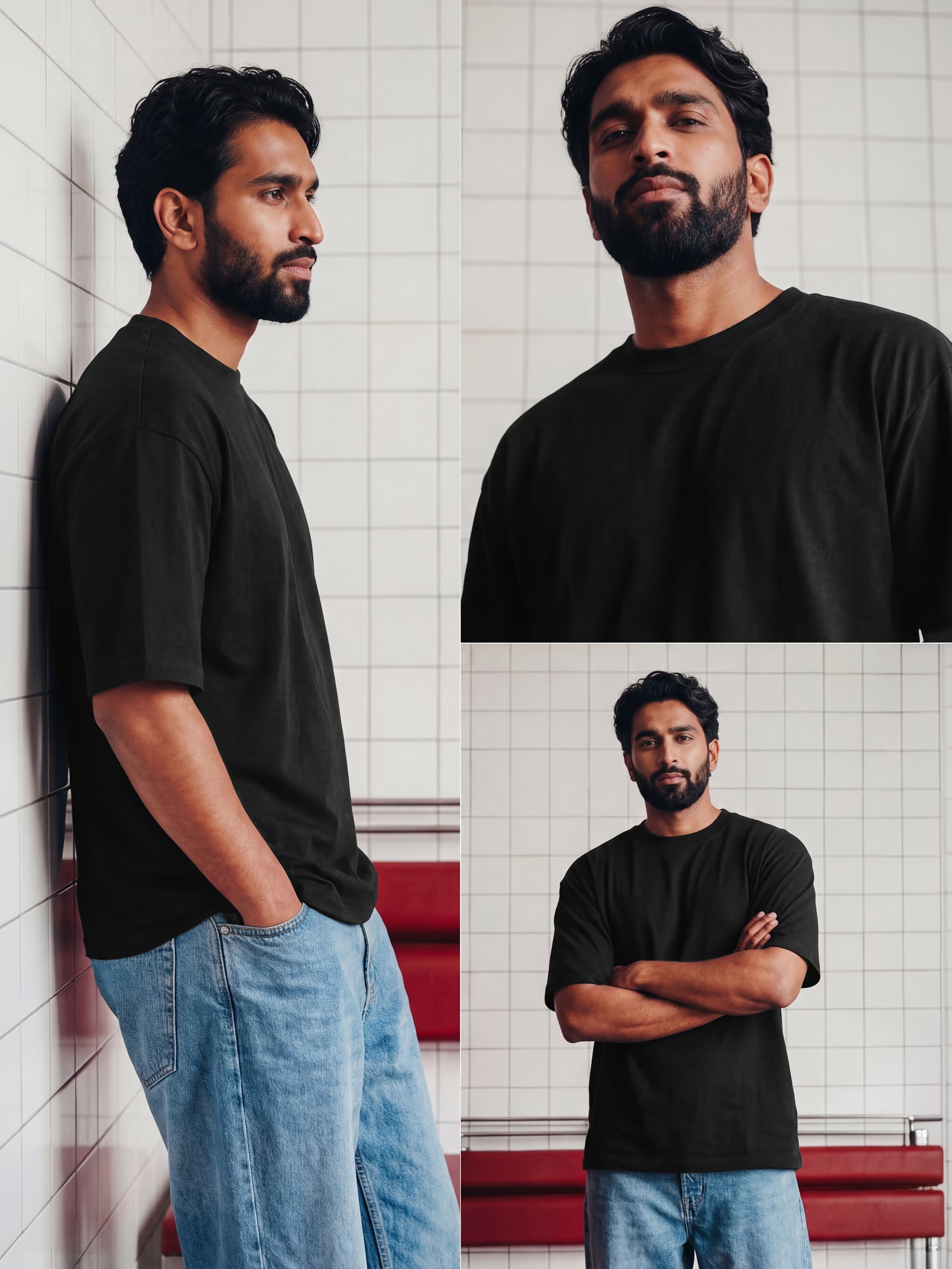 Black Men's Oversized T-Shirt