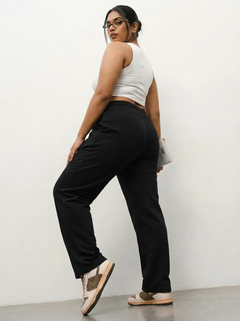 Black Straight-Fit Joggers
