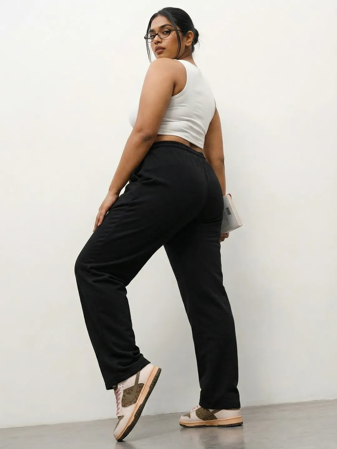 Black Straight-Fit Joggers