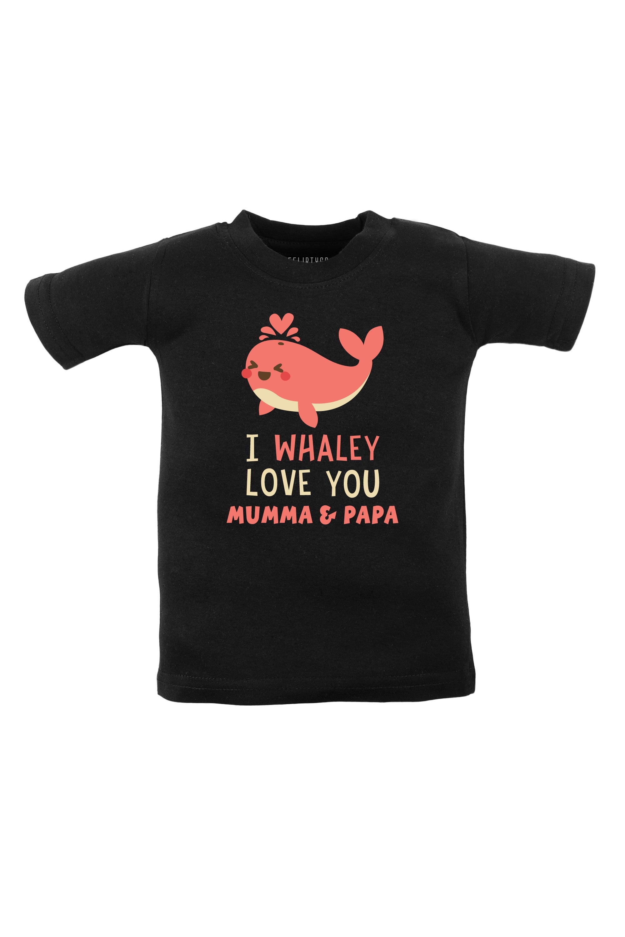 I Whaley Love You Mumma & Papa Kids T Shirt