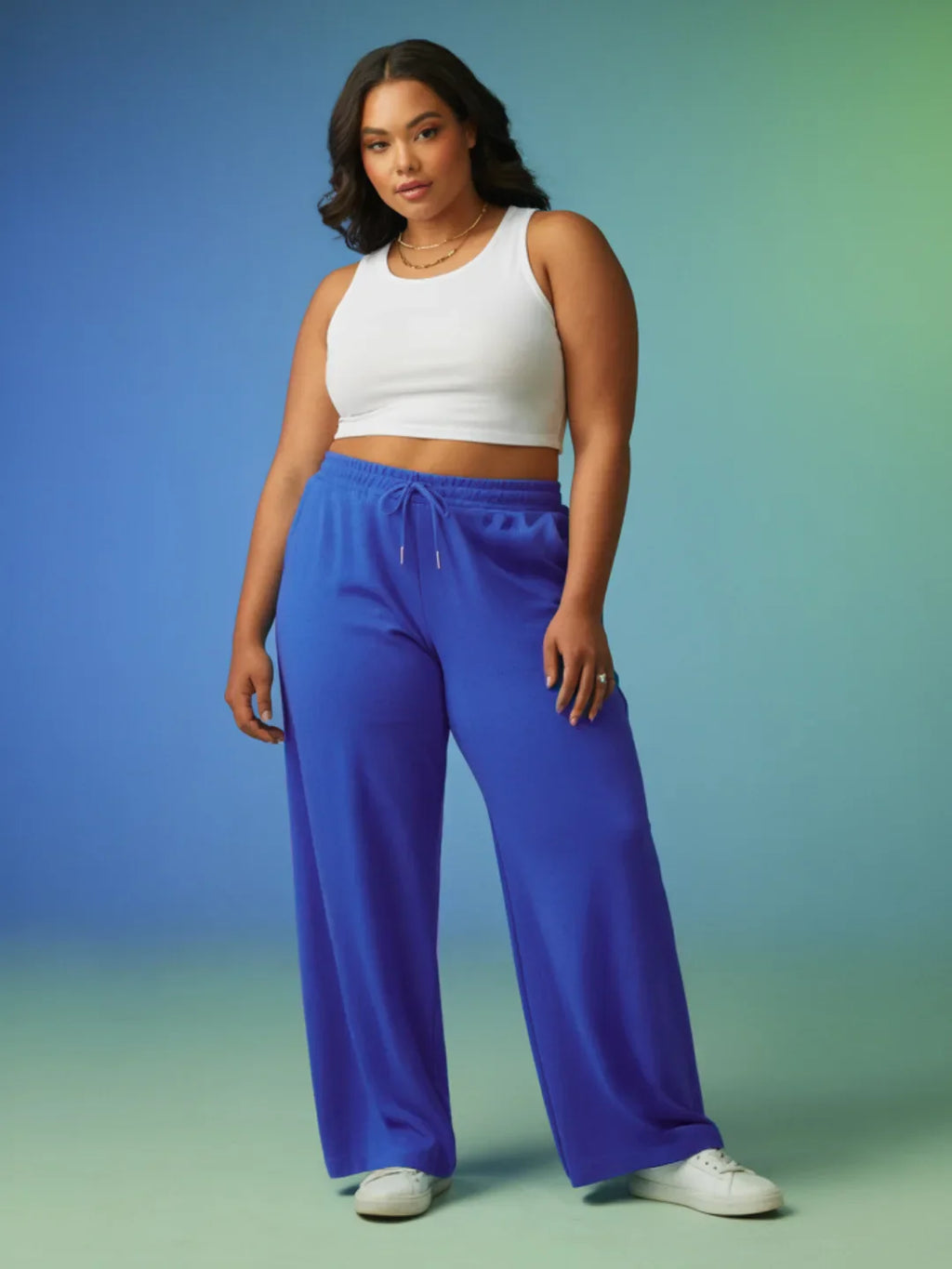 Brunch Navy Flared PJ Pants (Plus Size)
