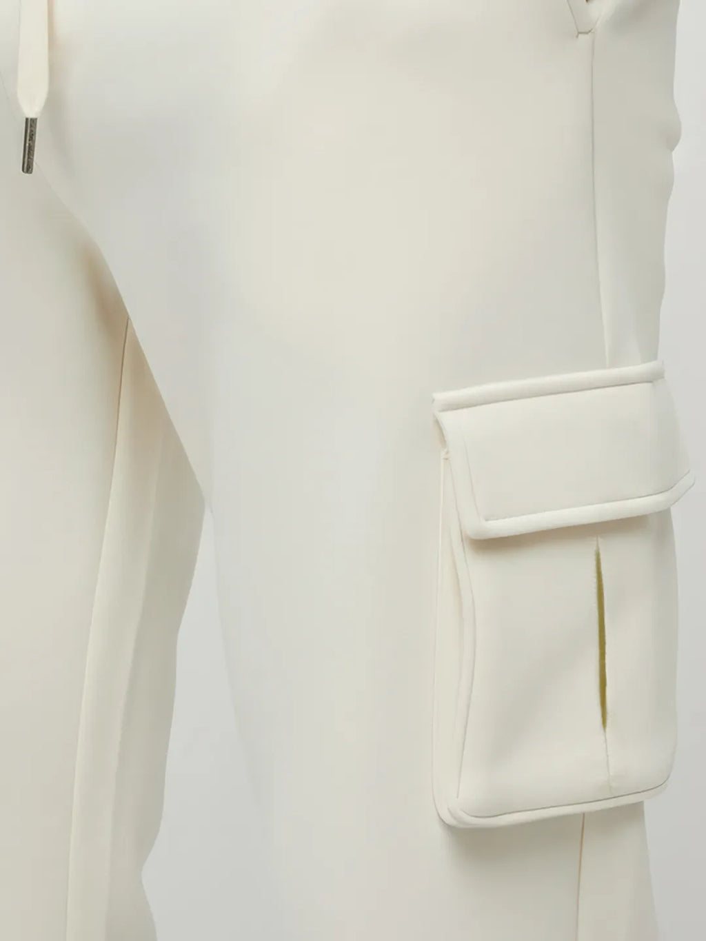 Womens Cream Cargo Cargo Joggers w/ 4 Pockets