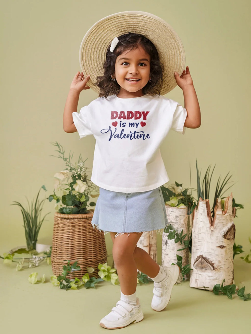 Daddy Is My Valentine Kids T Shirt