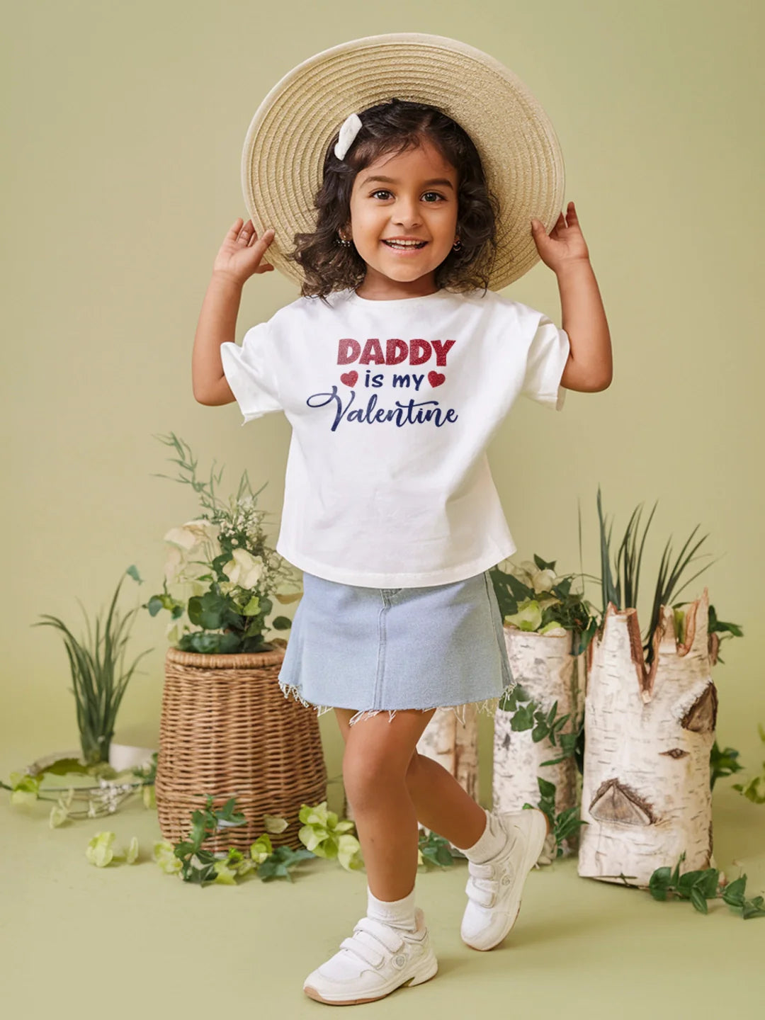 Daddy Is My Valentine Kids T Shirt