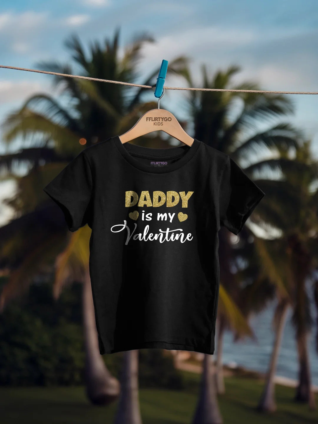 Daddy Is My Valentine Kids T Shirt