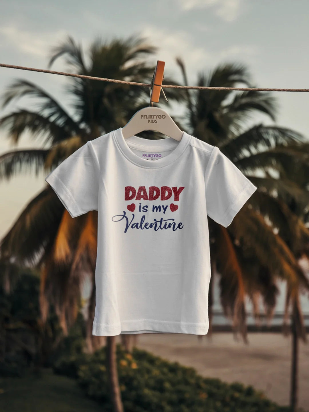 Daddy Is My Valentine Kids T Shirt