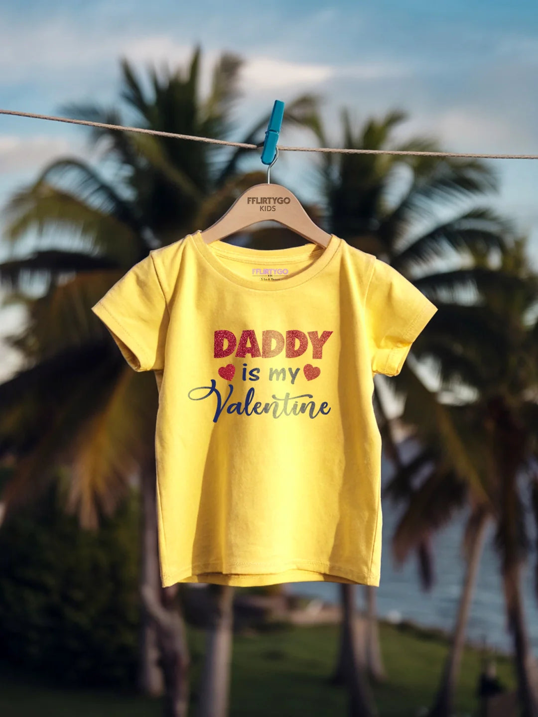 Daddy Is My Valentine Kids T Shirt