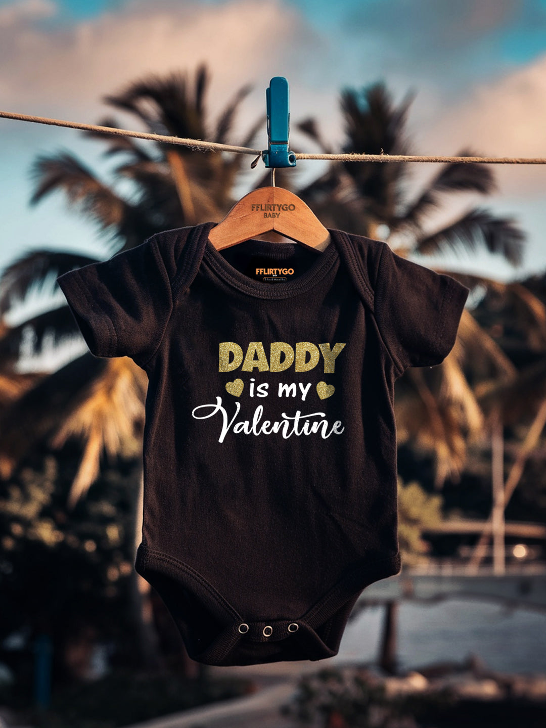 Daddy Is My Valentine Baby Romper | Onesies
