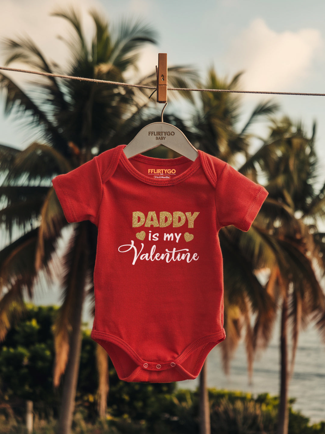 Daddy Is My Valentine Baby Romper | Onesies