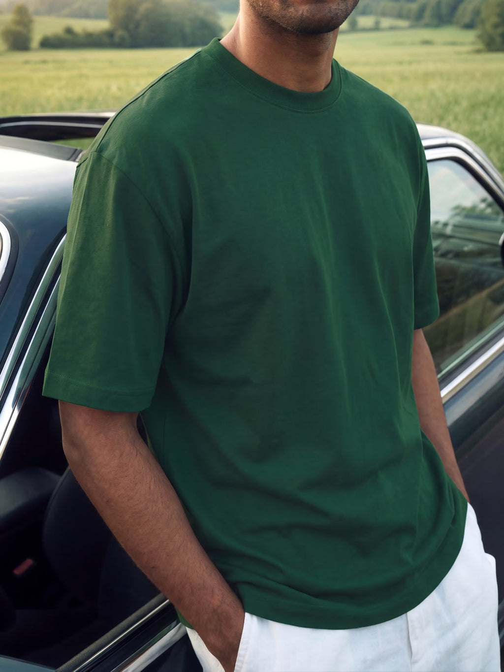 Forest Green Men's Oversized T-Shirt