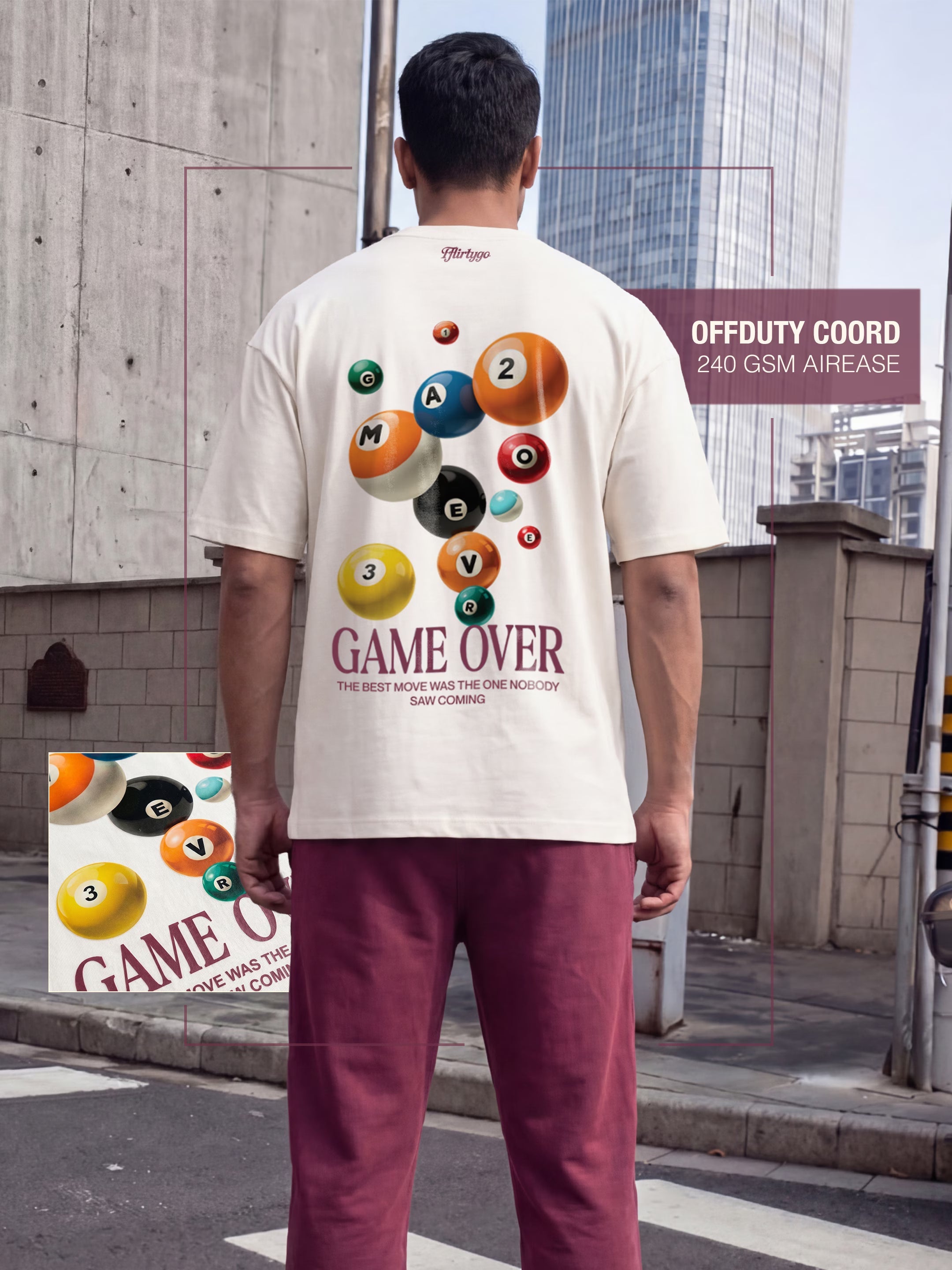 Game Over Cotton Men's 240 GSM AirEase Co-ord