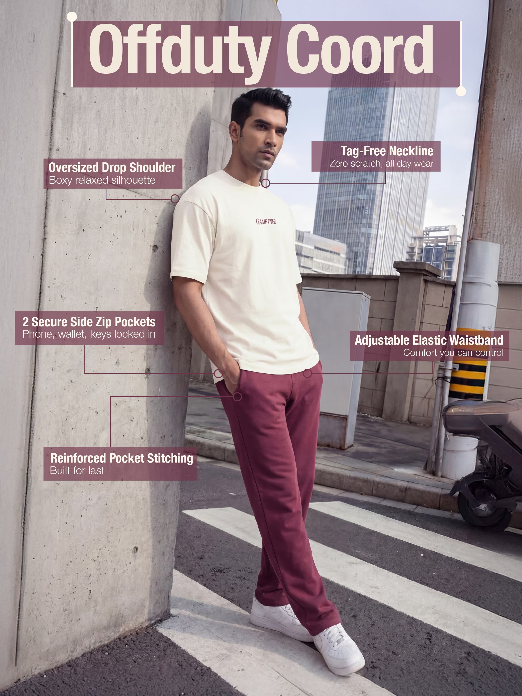 Game Over Cotton Men's 240 GSM AirEase Co-ord