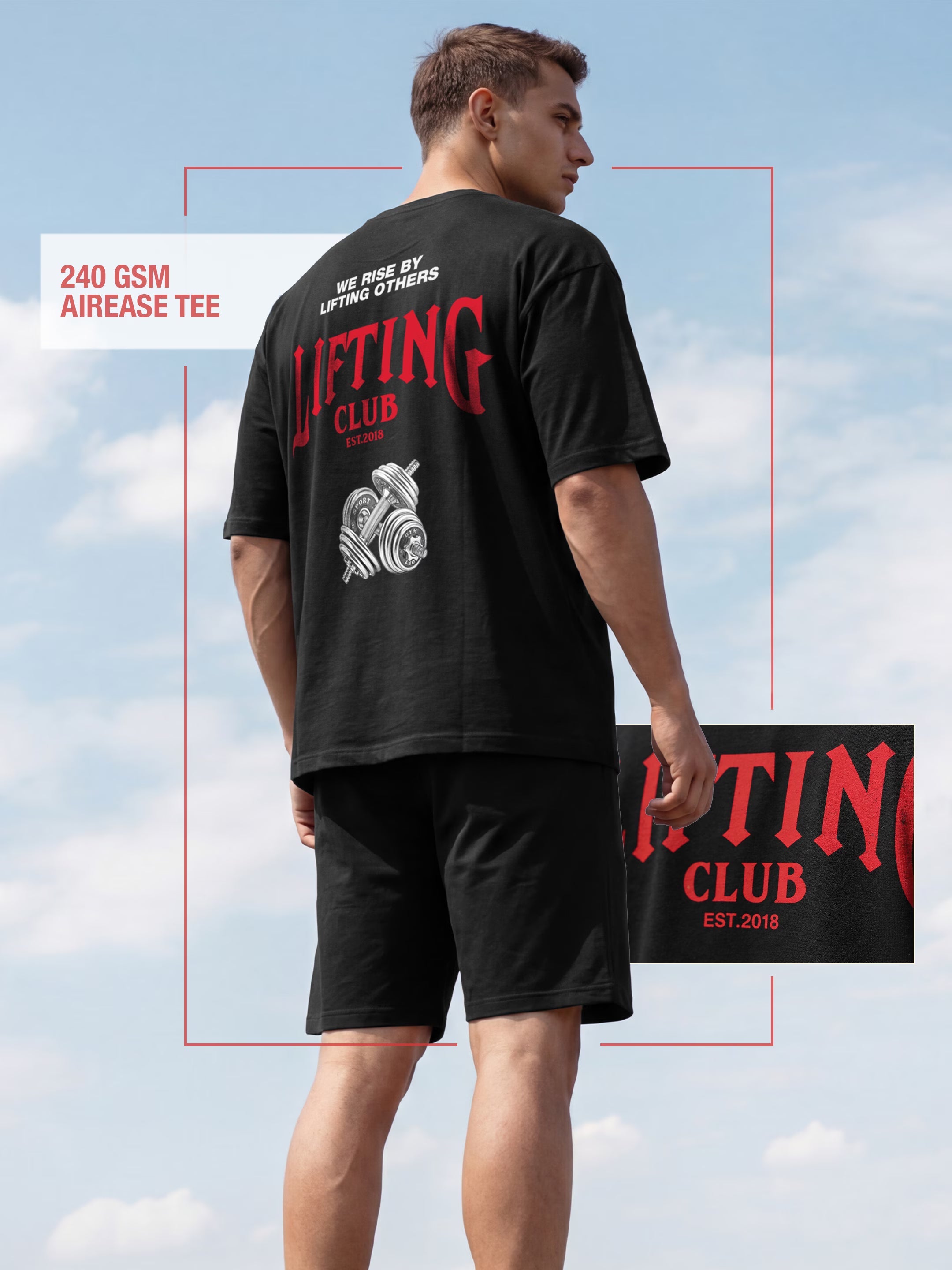 Lifting Club Cotton Men's Oversized T-Shirt
