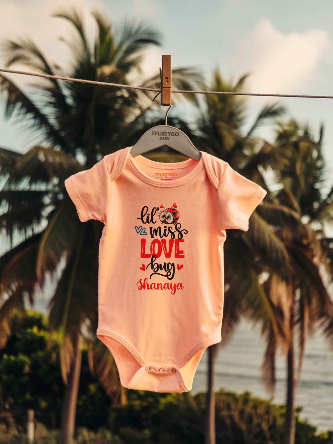 Lil Miss Love Bug Baby Romper | Onesies w/ Custom Name