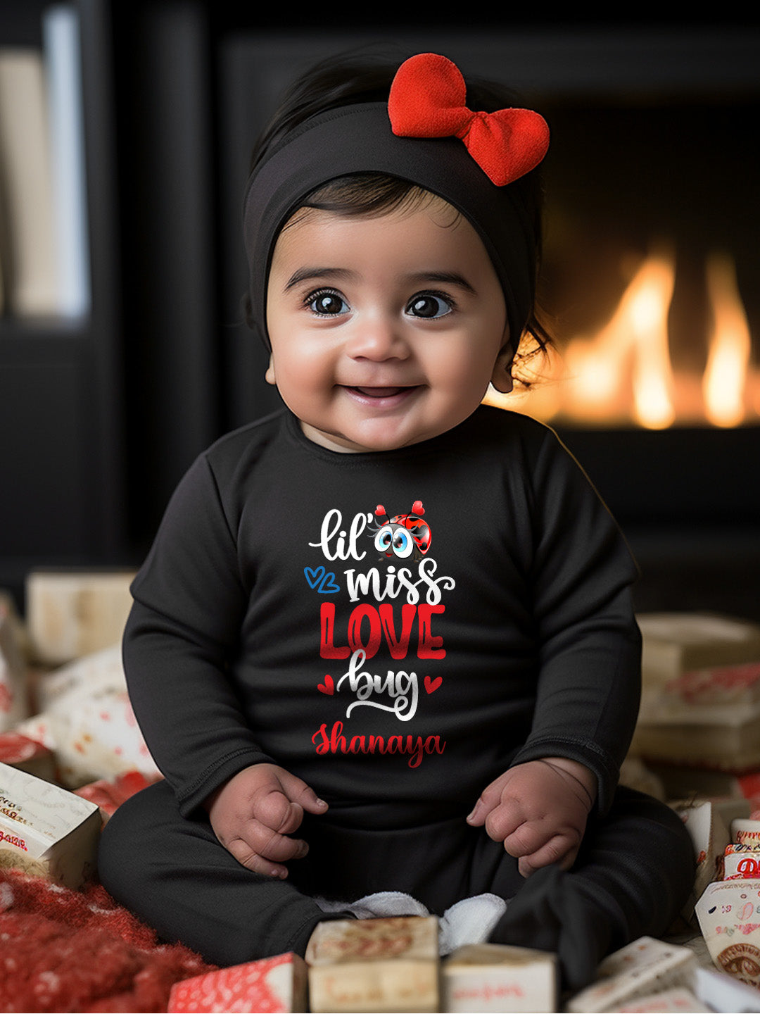 Lil Miss Love Bug Baby Romper | Onesies w/ Custom Name