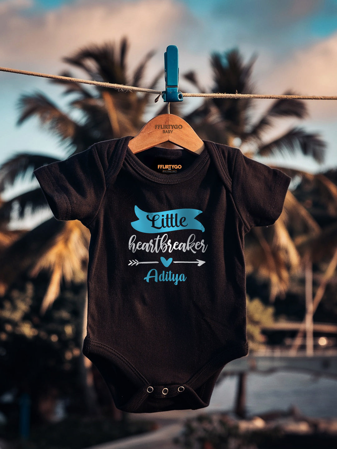 Little Heart Breaker Baby Romper | Onesies w/ Custom Name