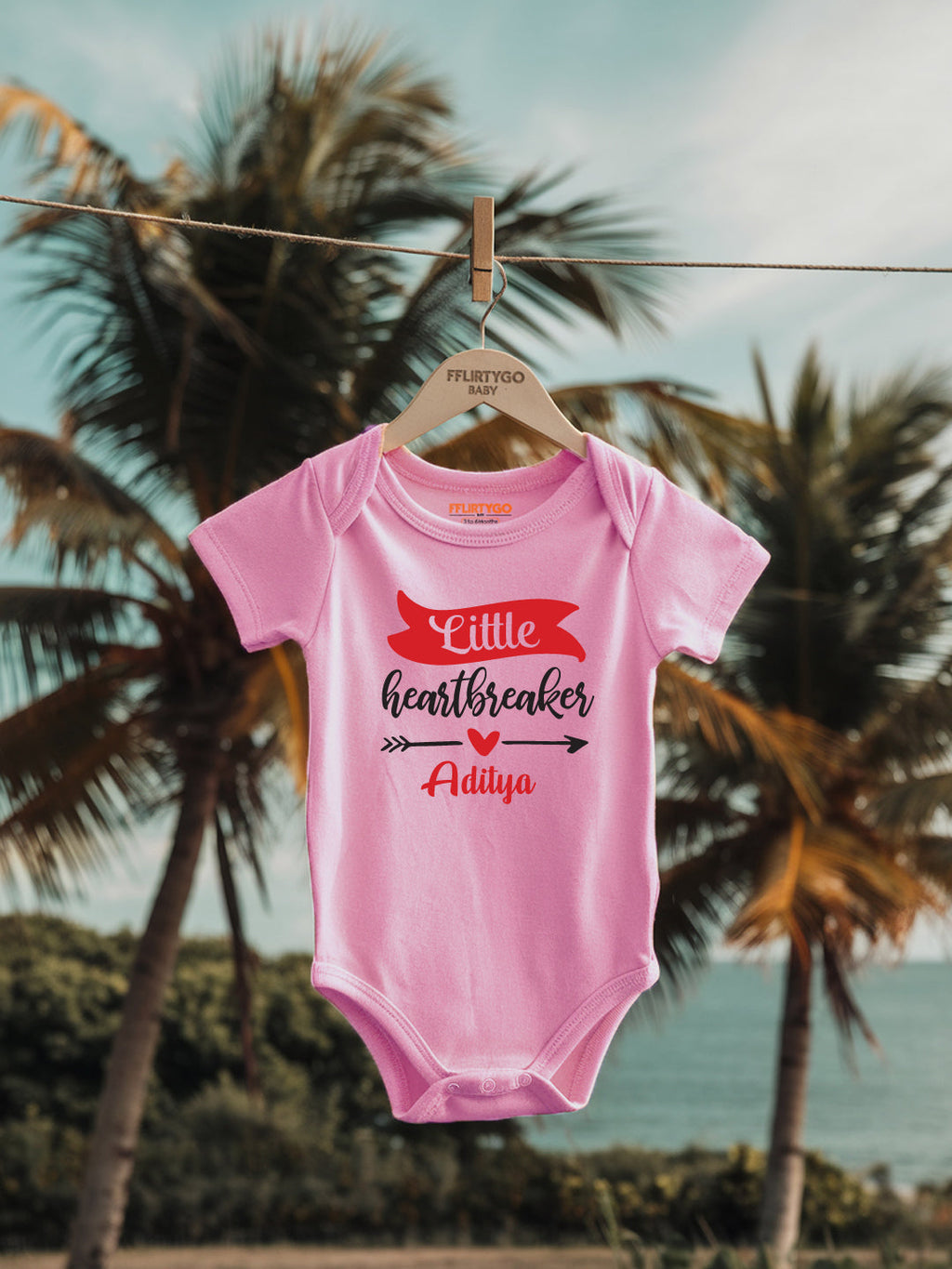 Little Heart Breaker Baby Romper | Onesies w/ Custom Name