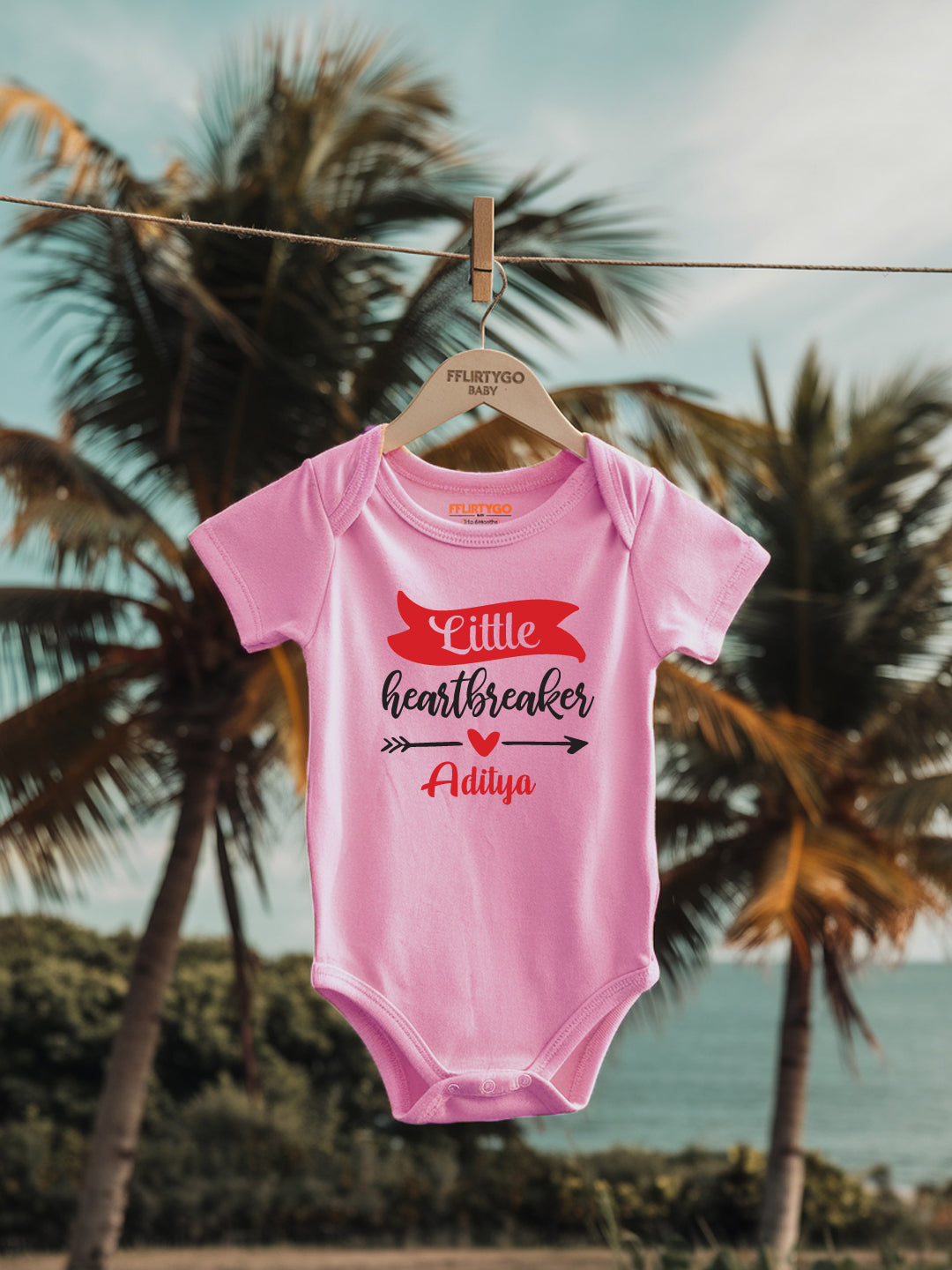 Little Heart Breaker Baby Romper | Onesies w/ Custom Name
