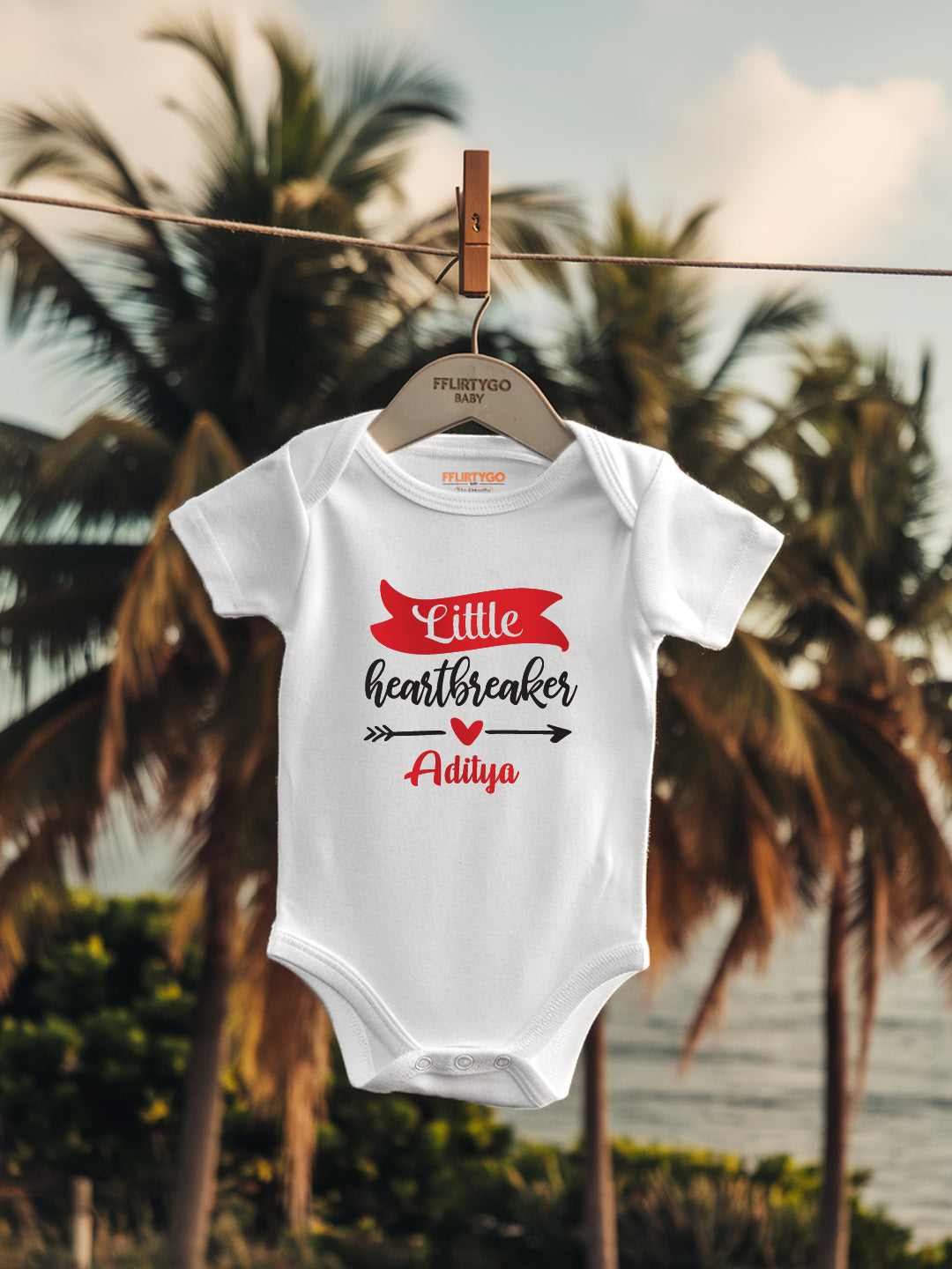 Little Heart Breaker Baby Romper | Onesies w/ Custom Name
