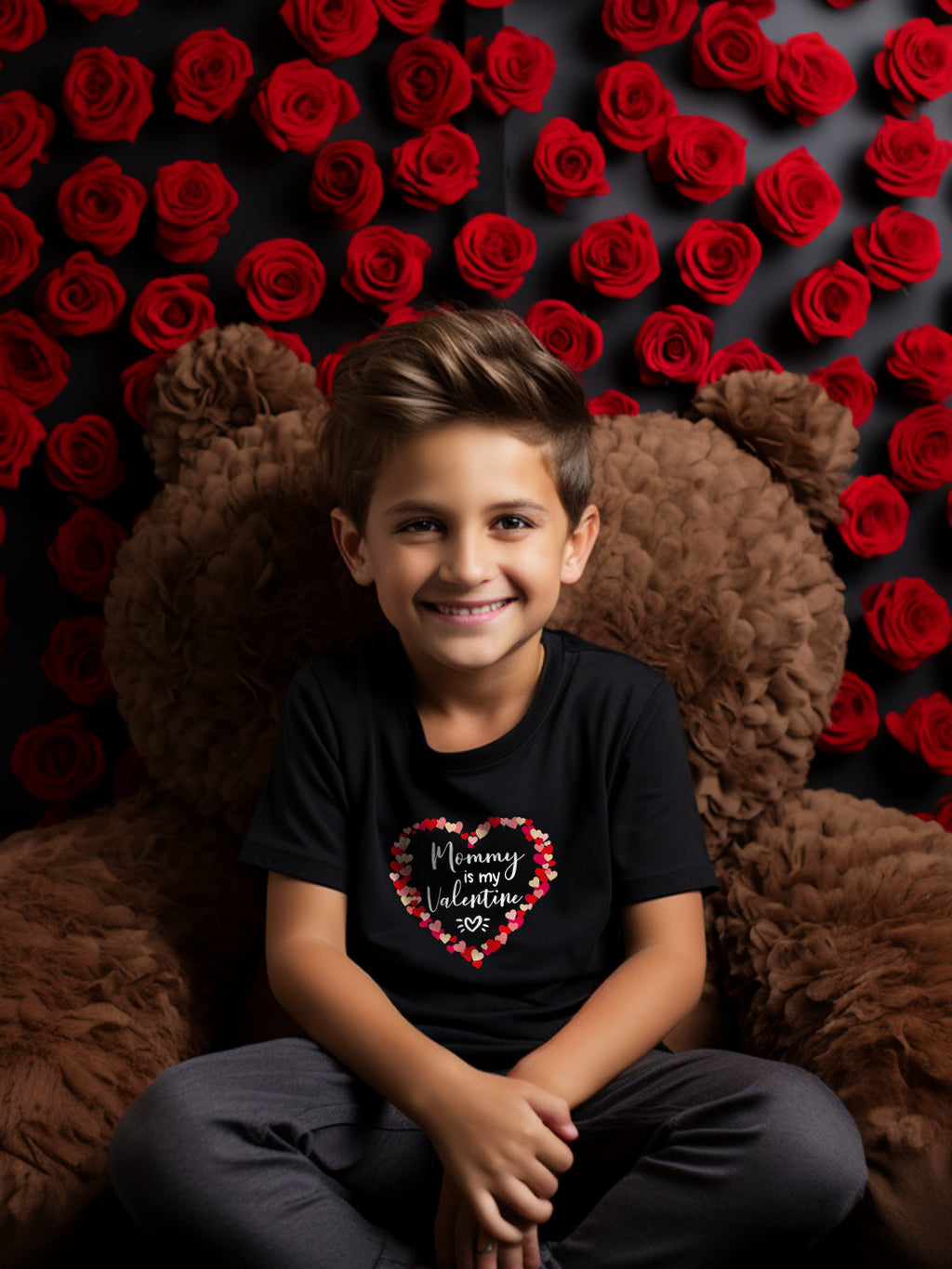 Mommy Is My Valentine Kids T Shirt