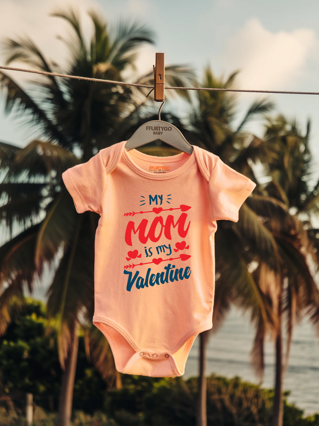 My Mom Is My Valentine Baby Romper | Onesies