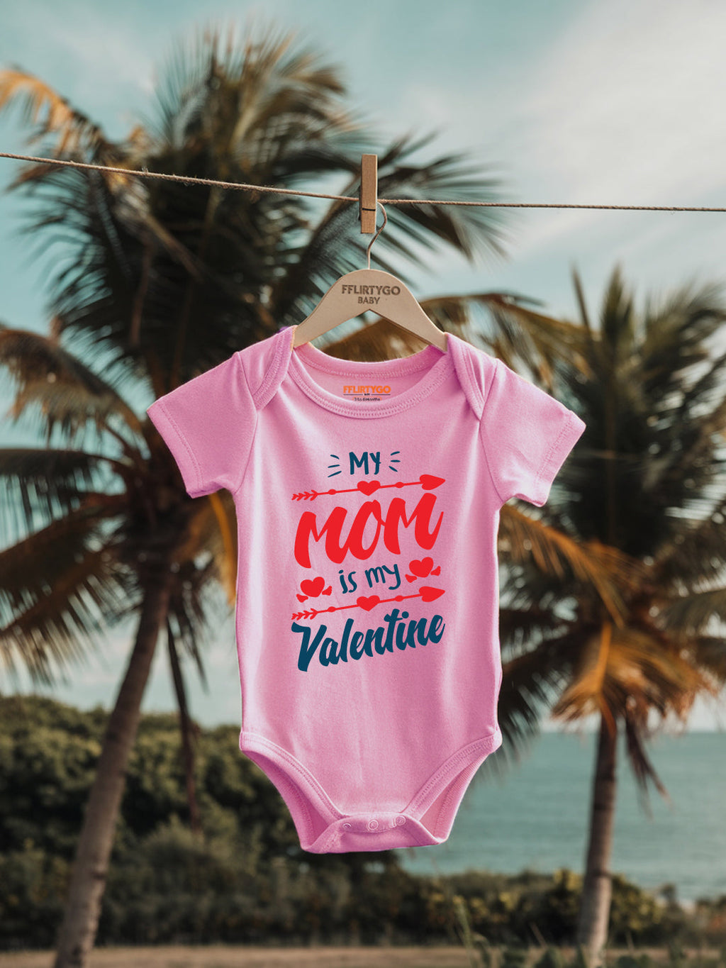 My Mom Is My Valentine Baby Romper | Onesies