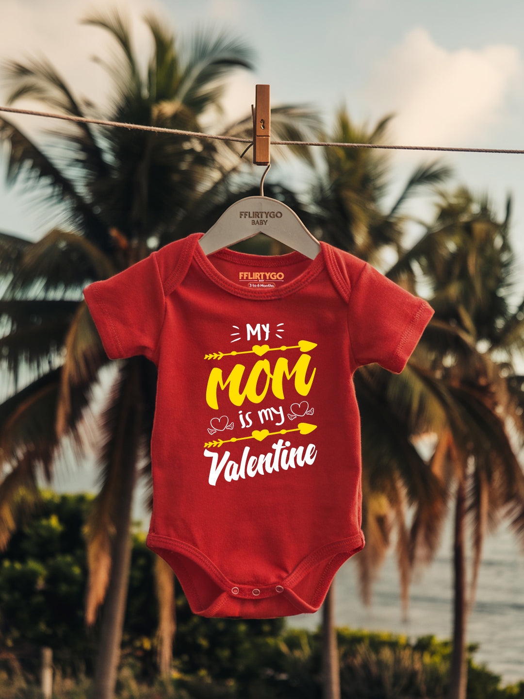 My Mom Is My Valentine Baby Romper | Onesies