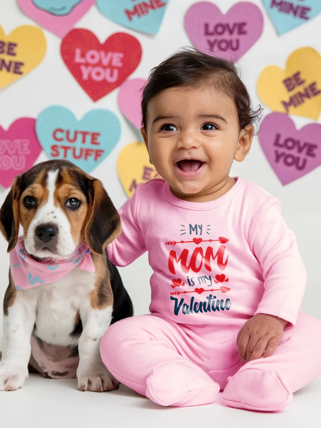 My Mom Is My Valentine Baby Romper | Onesies