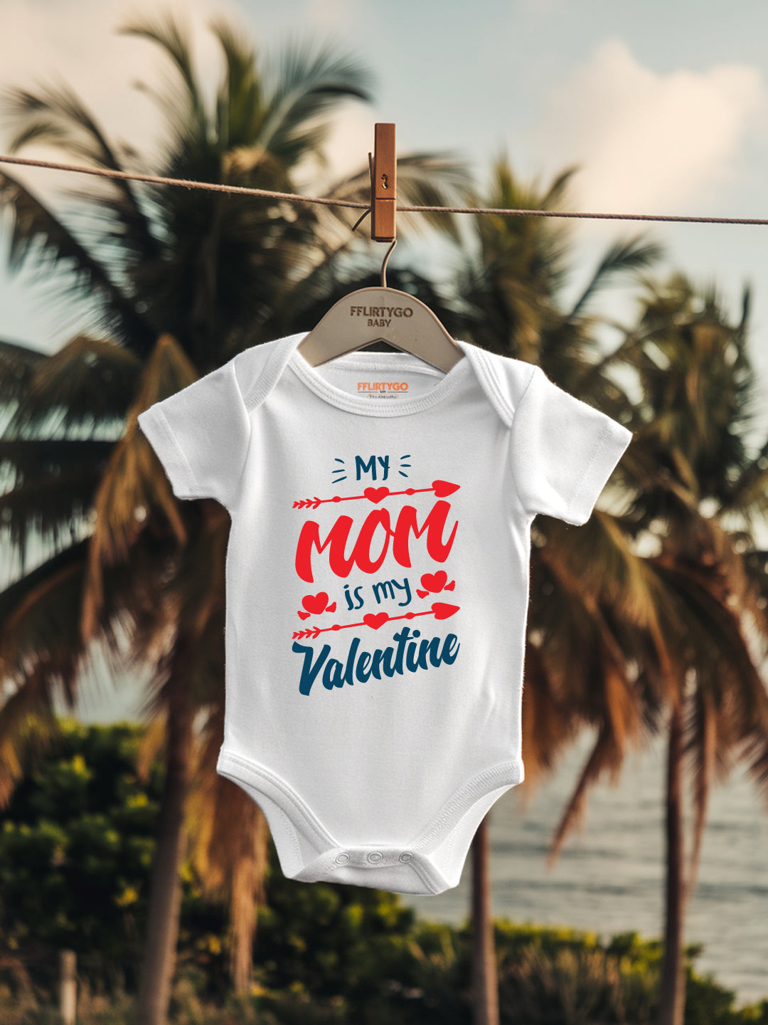 My Mom Is My Valentine Baby Romper | Onesies