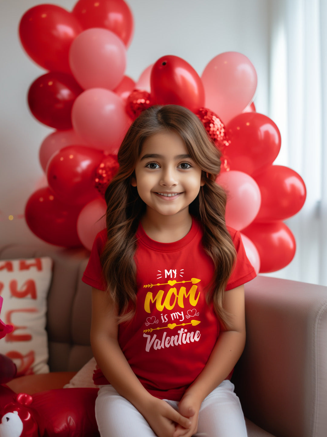 My Mom Is My Valentine Kids T Shirt