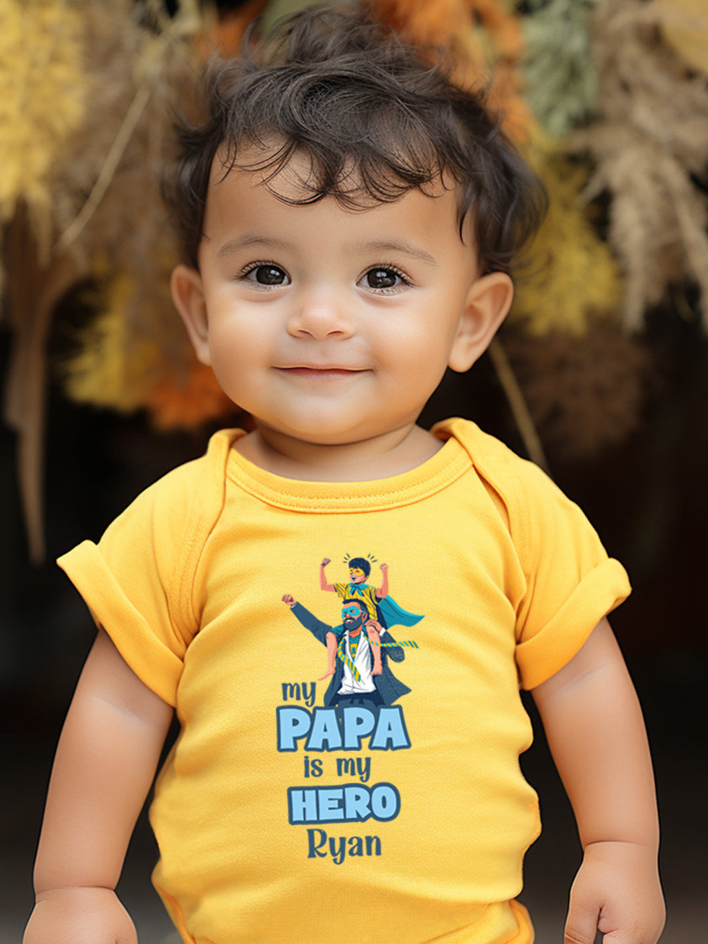 My Papa Is My Hero Baby Romper | Onesies w/ Custom Name