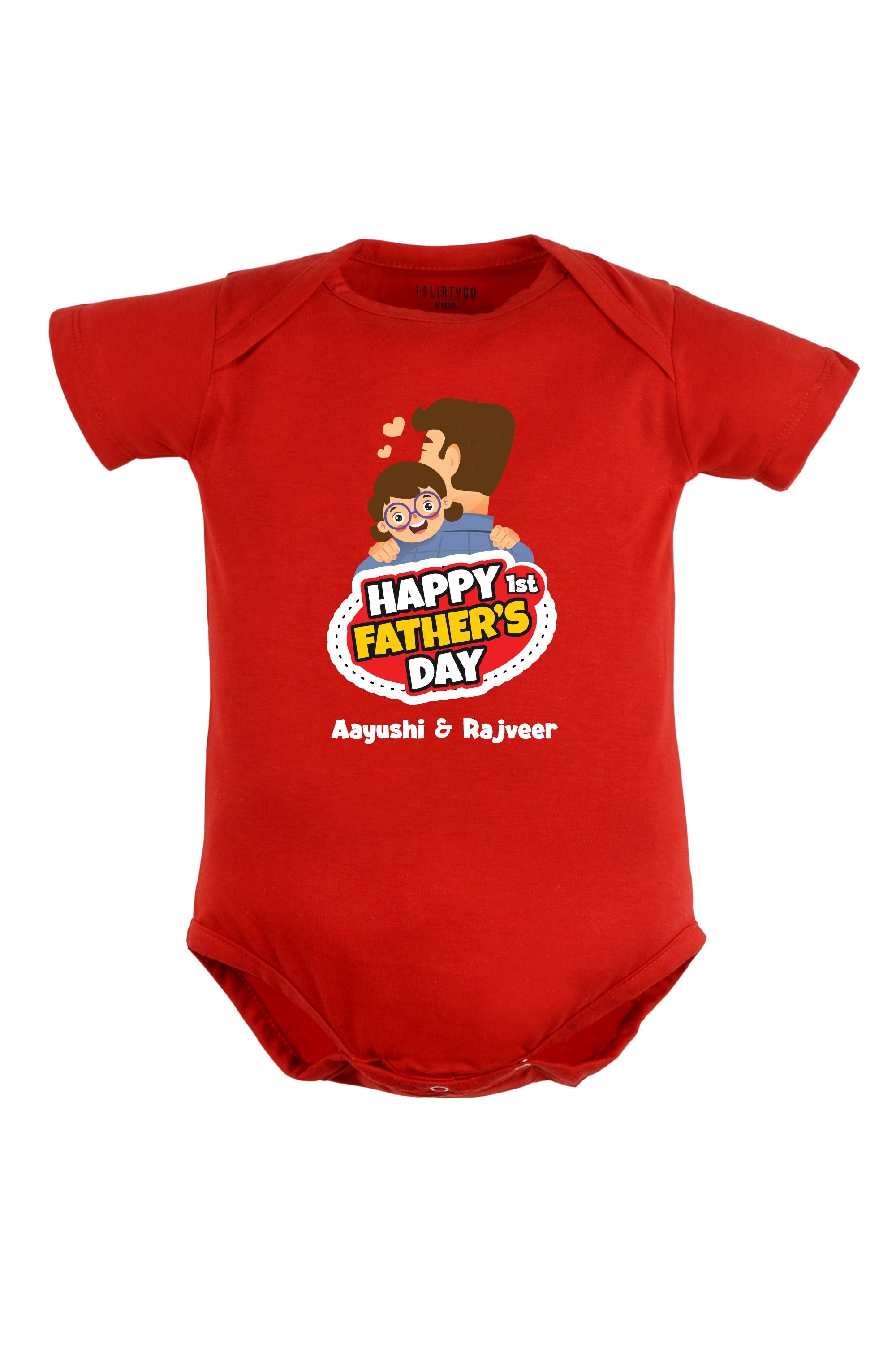 Happy 1st Father's Day Baby Romper | Onesies w/ Custom Name