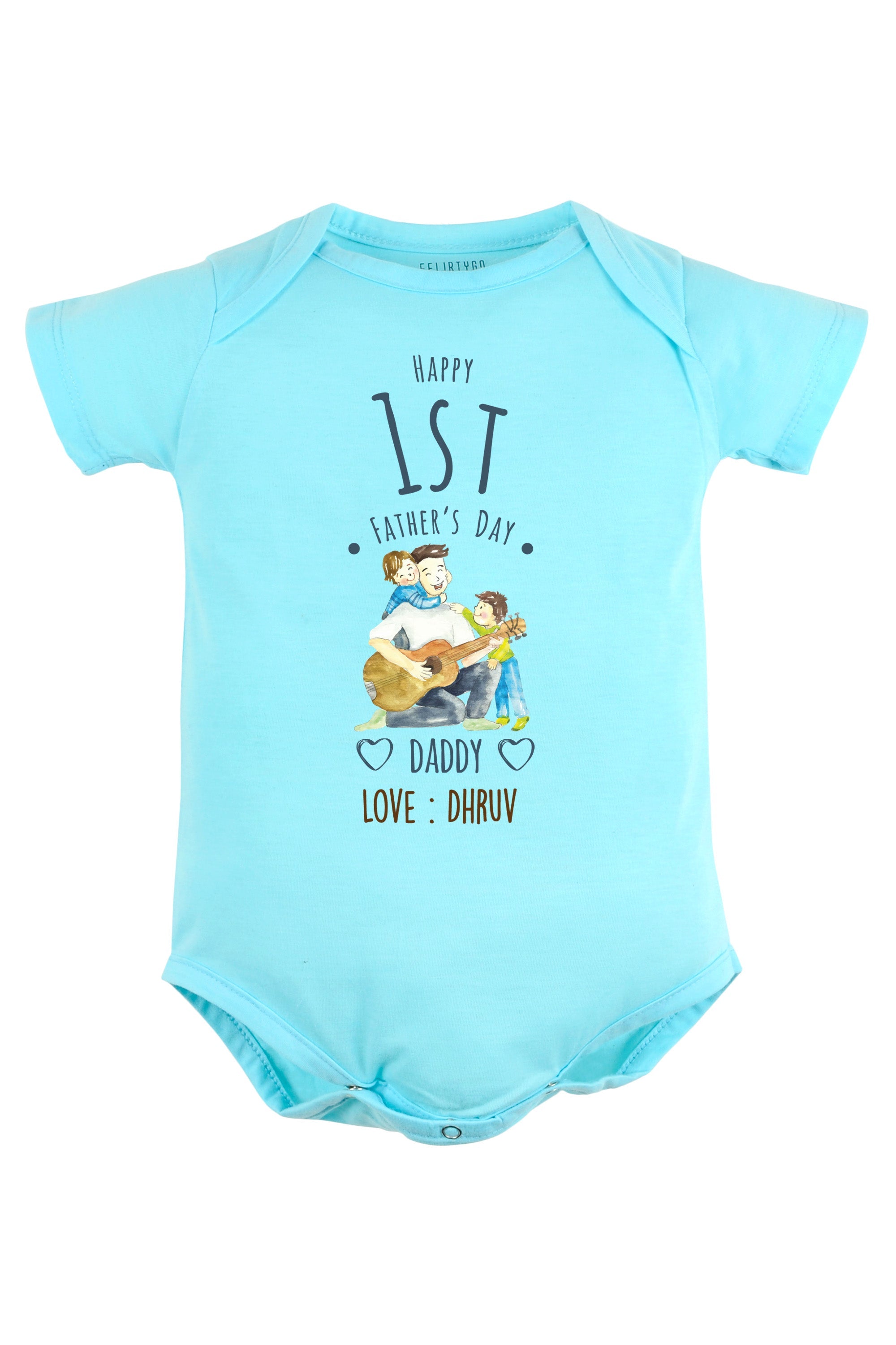 Happy 1st Father's Day Daddy Baby Romper | Onesies w/ Custom Name