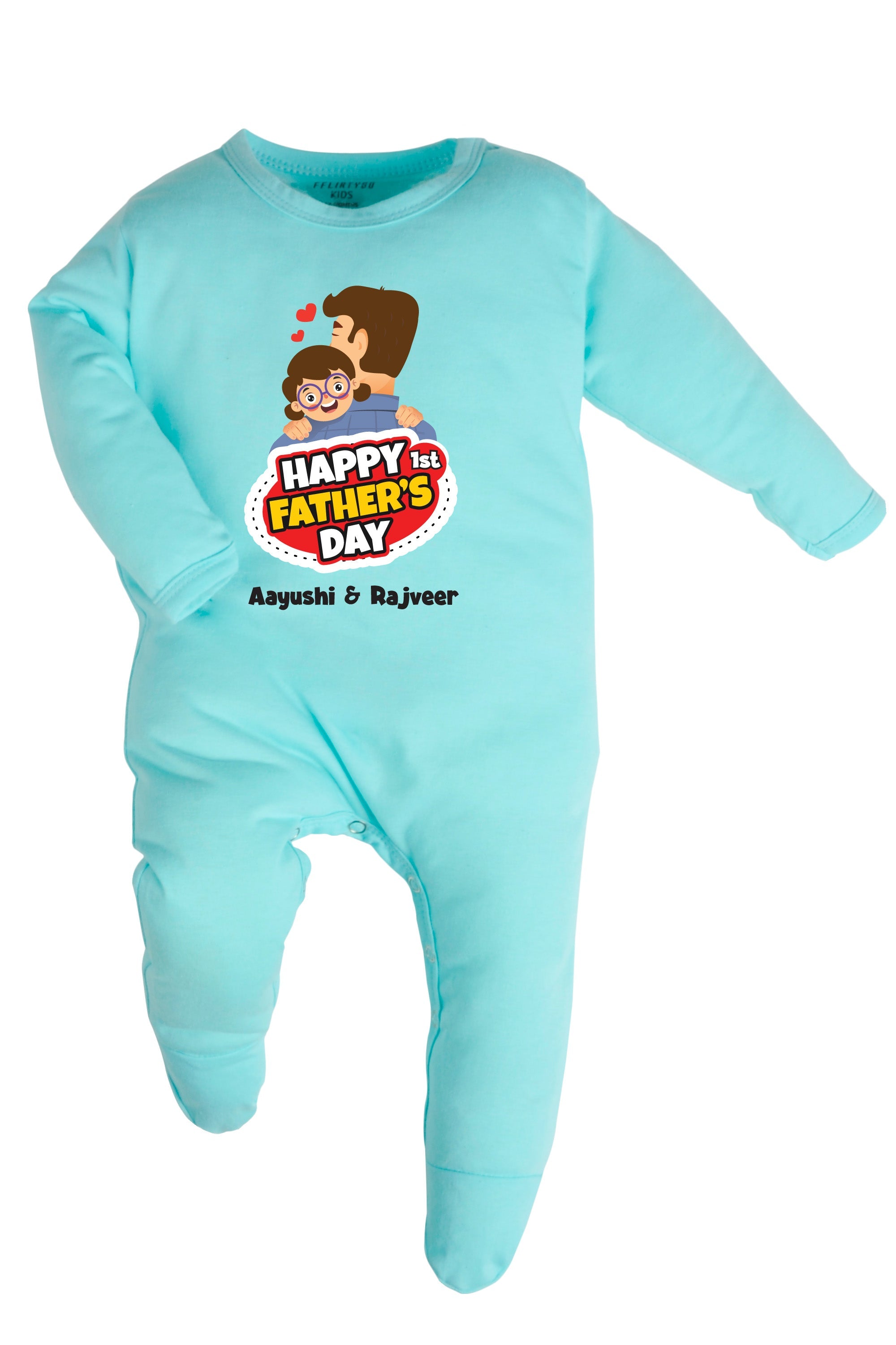 Happy 1st Father's Day Baby Romper | Onesies w/ Custom Name