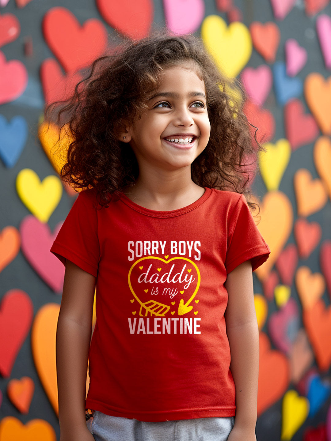 Sorry Boys Daddy Is My Valentine Kids T Shirt