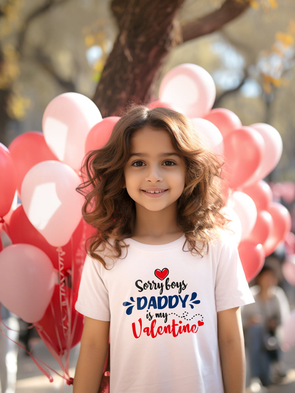 Sorry Boys Daddy Is My Valentine Kids T Shirt