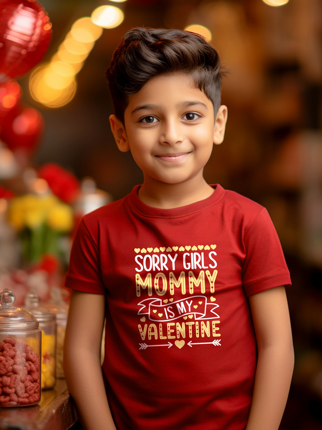 Sorry Girls Mommy Is My Valentine Kids T Shirt